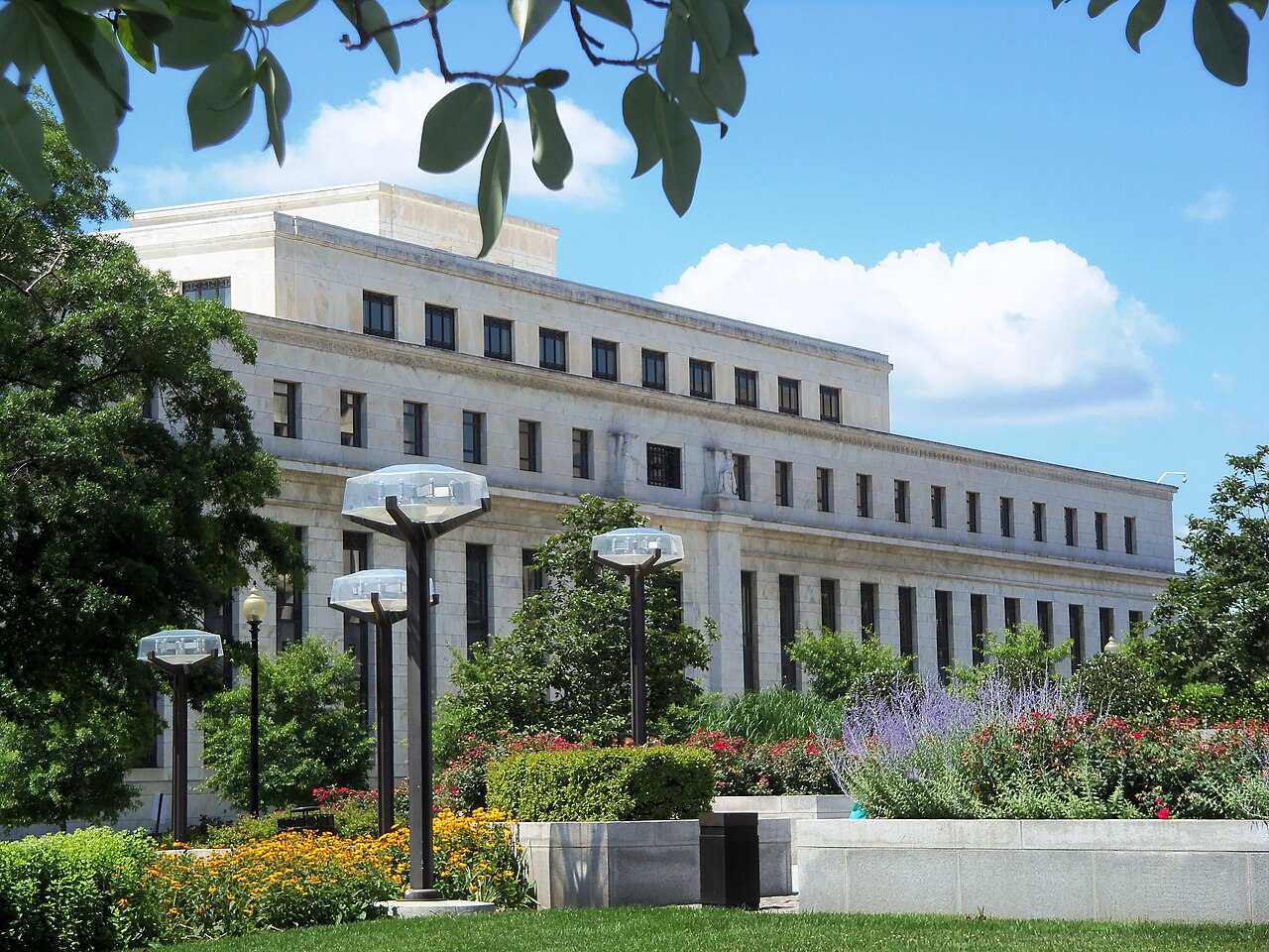 Exterior of the Eccles Building, headquarters of the Federal Reserve Board in Washington, D.C.